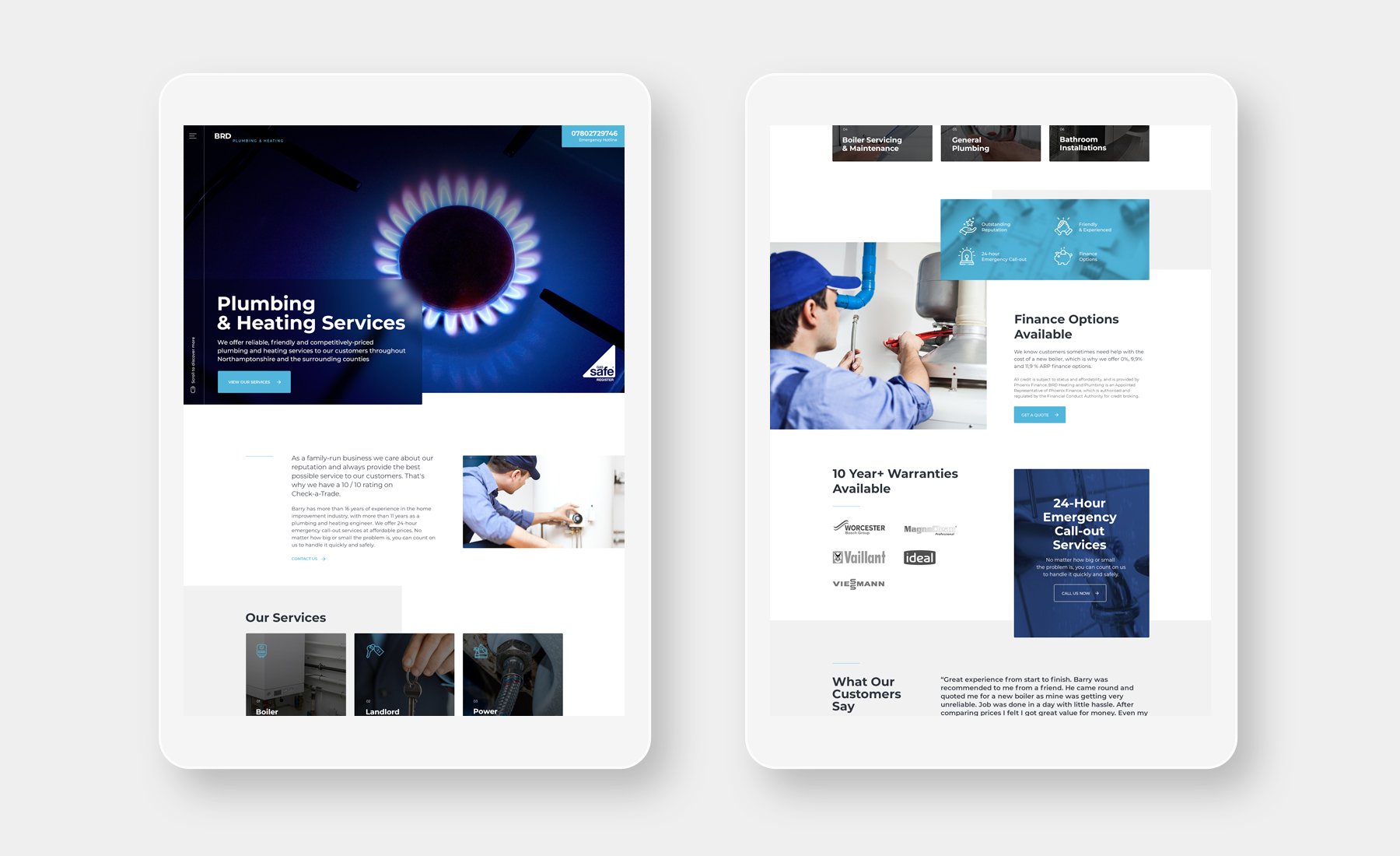 Plumbing One Page Website