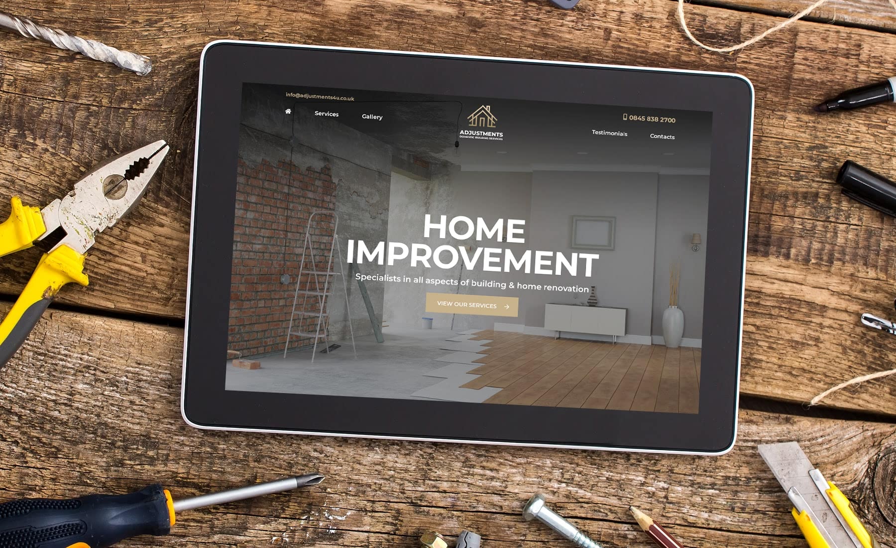 Home Improvements One Page Website