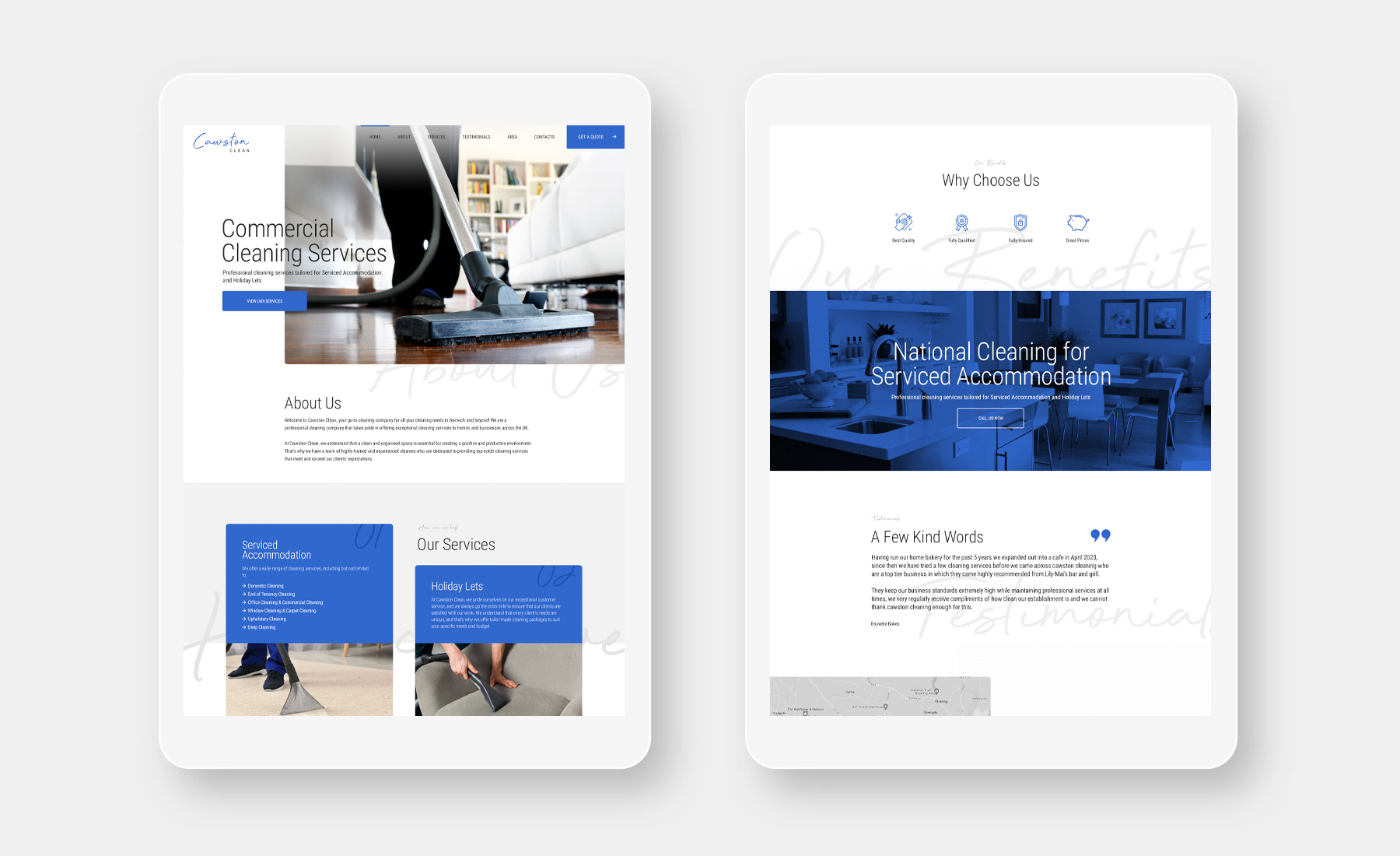 Cleaning Service One Page Website