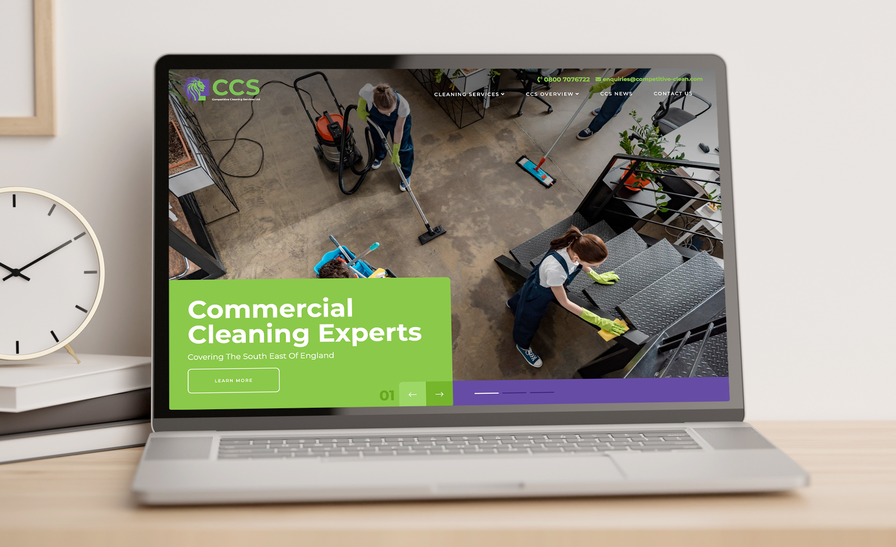 Commercial Cleaning Specialists Brochure Website