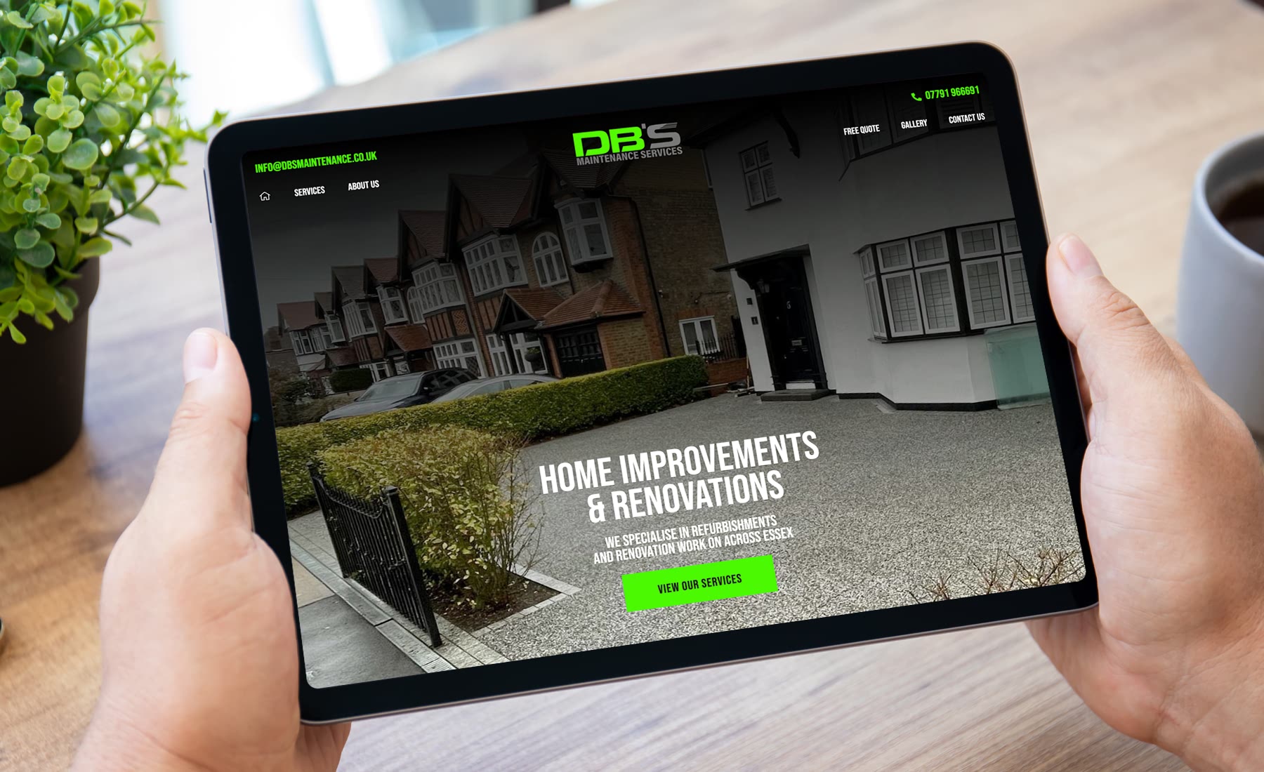 Professional Home Improvement One Page Website