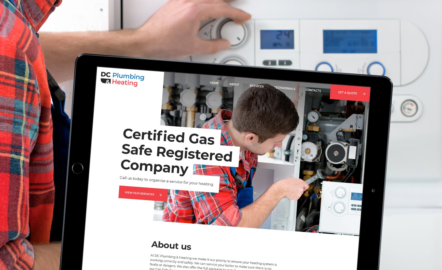 Plumbing and Heating One Page Website
