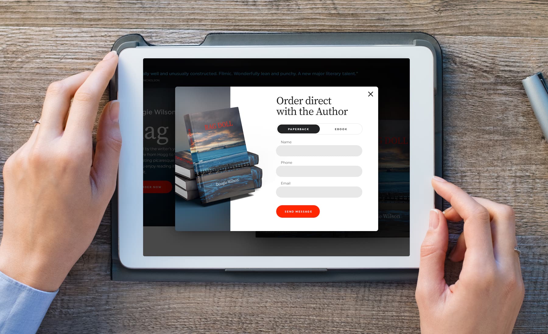 Rag Doll by Dougie Wilson - A Website to Sell the Authors Dream