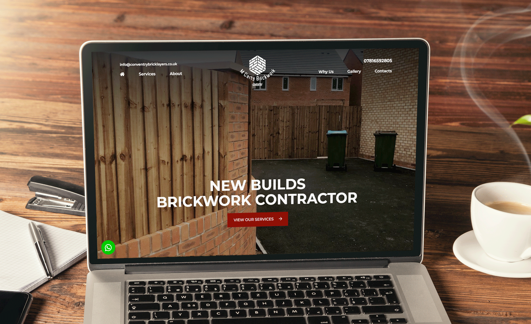 New Builds Contractor One Page Website