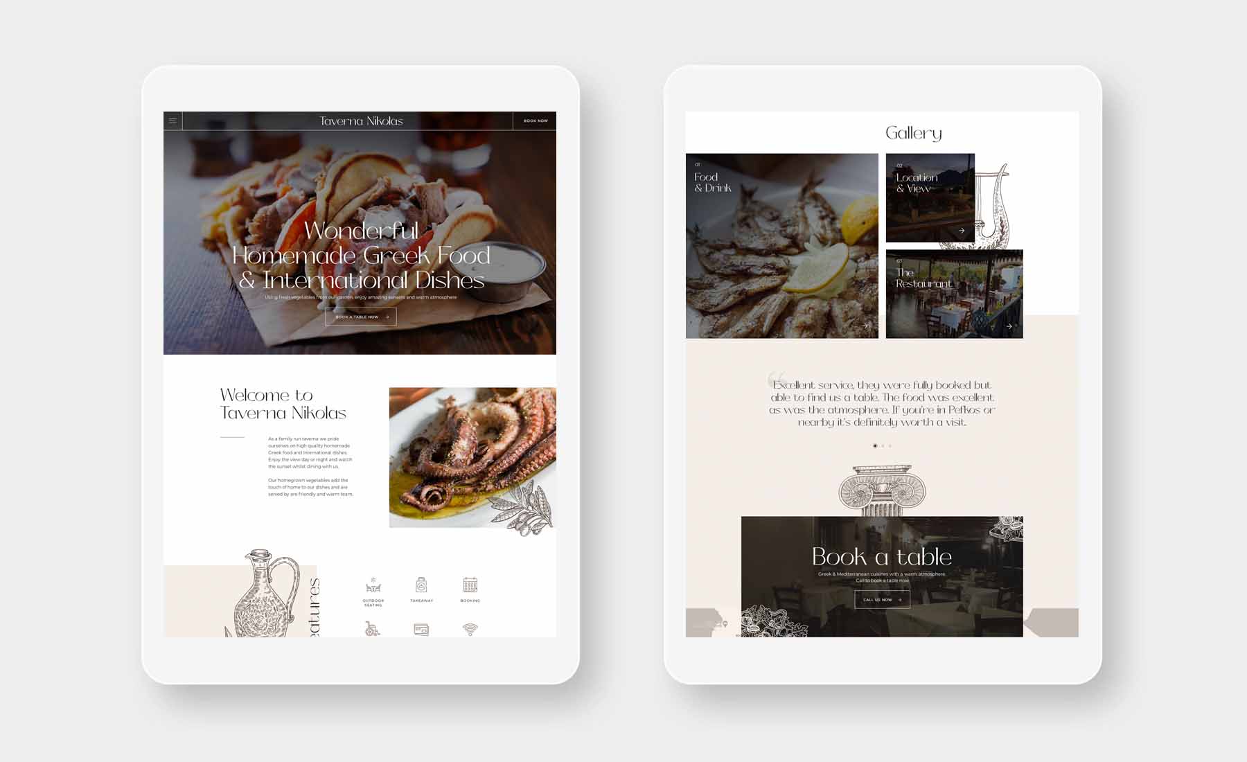 Seafood Restaurant One Page Website