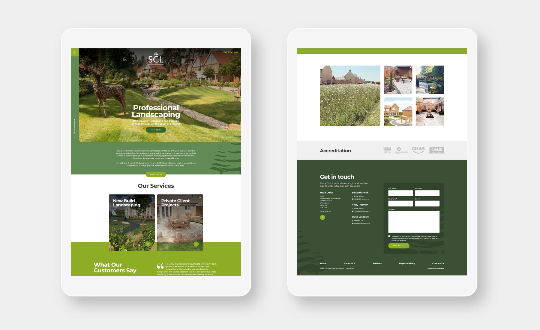 Landscaping Services Brochure Website