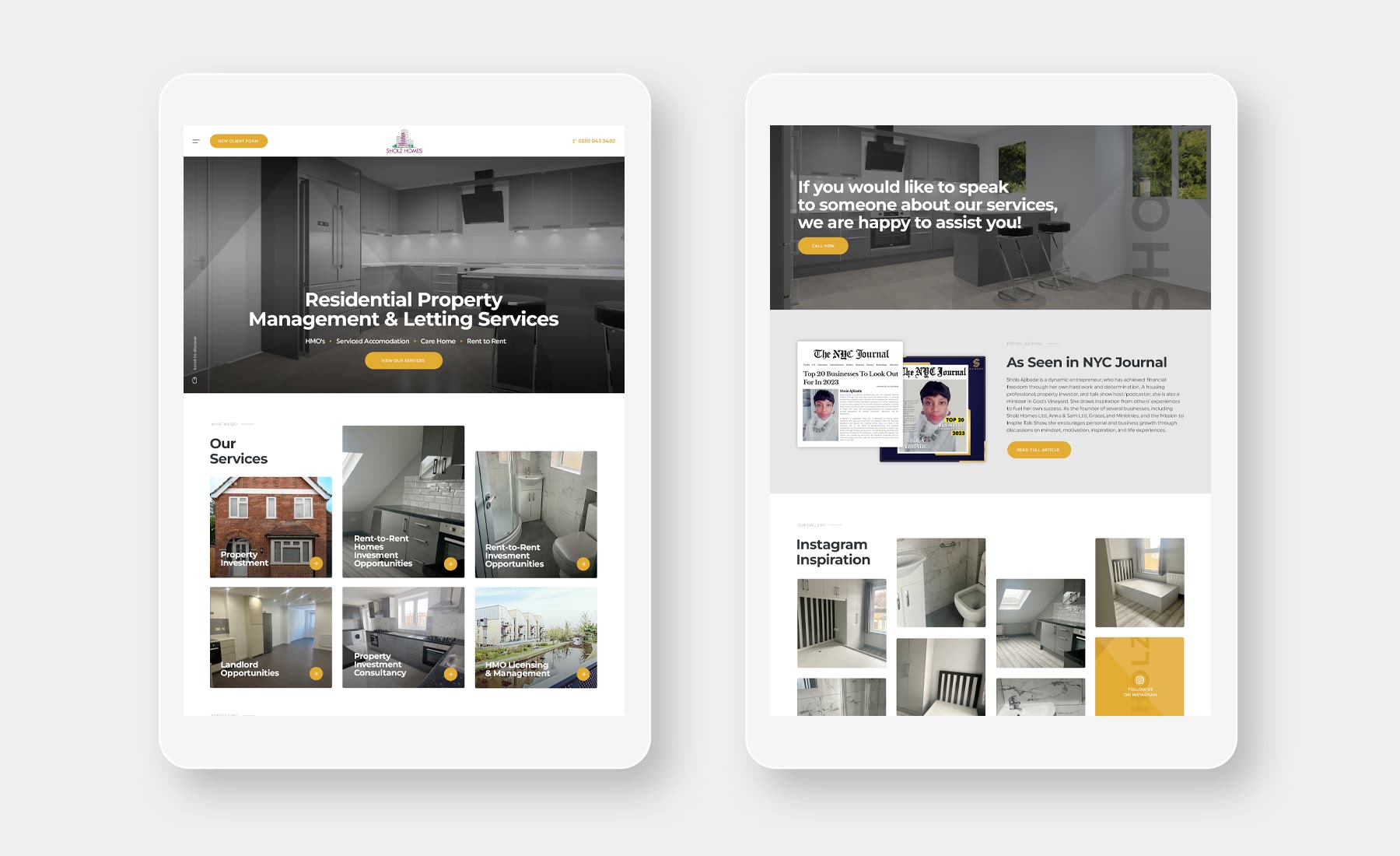 Residential Property Management Brochure Website