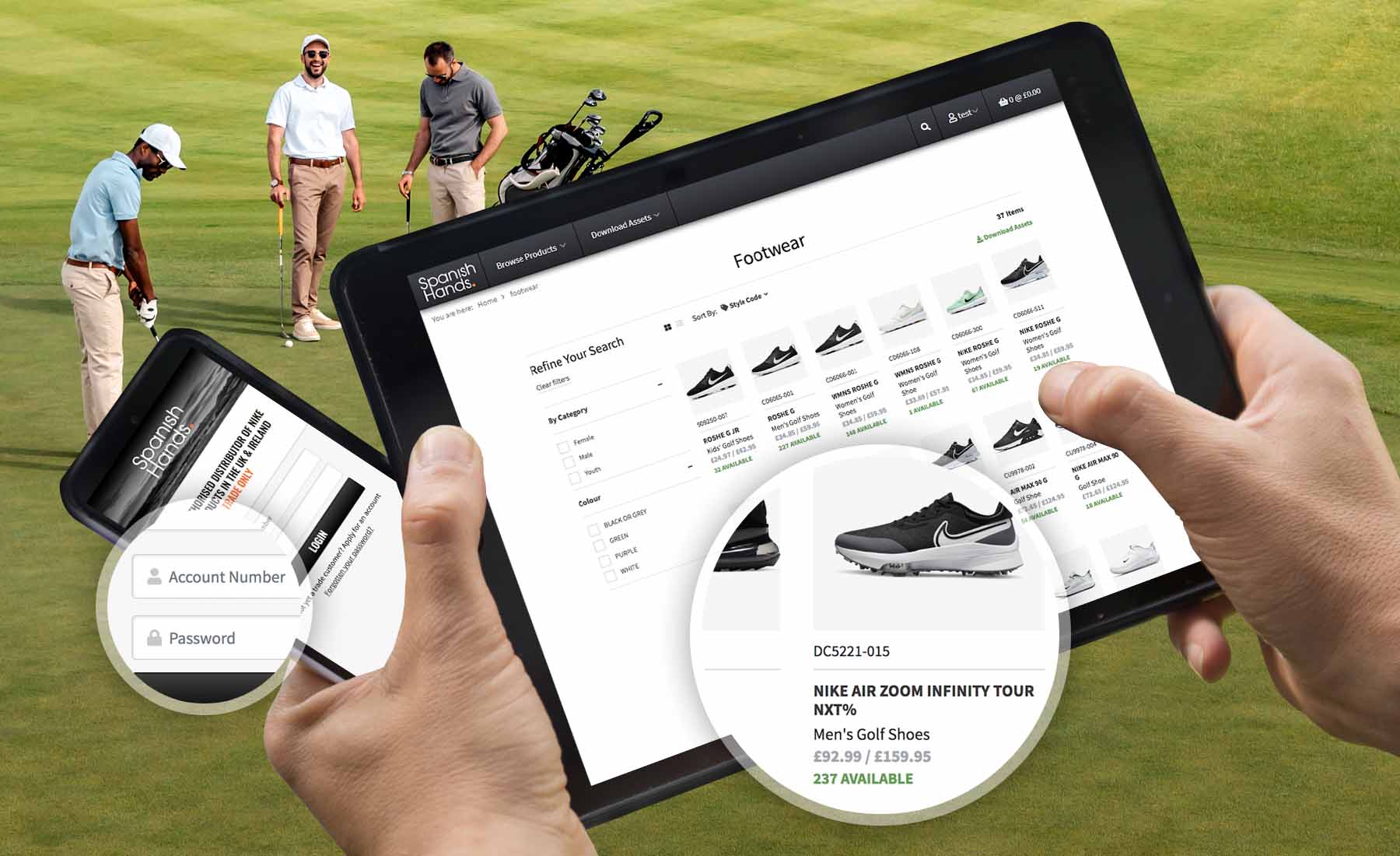 Exclusive Nike Golf Distributor for UK & Ireland Partners Trade Website