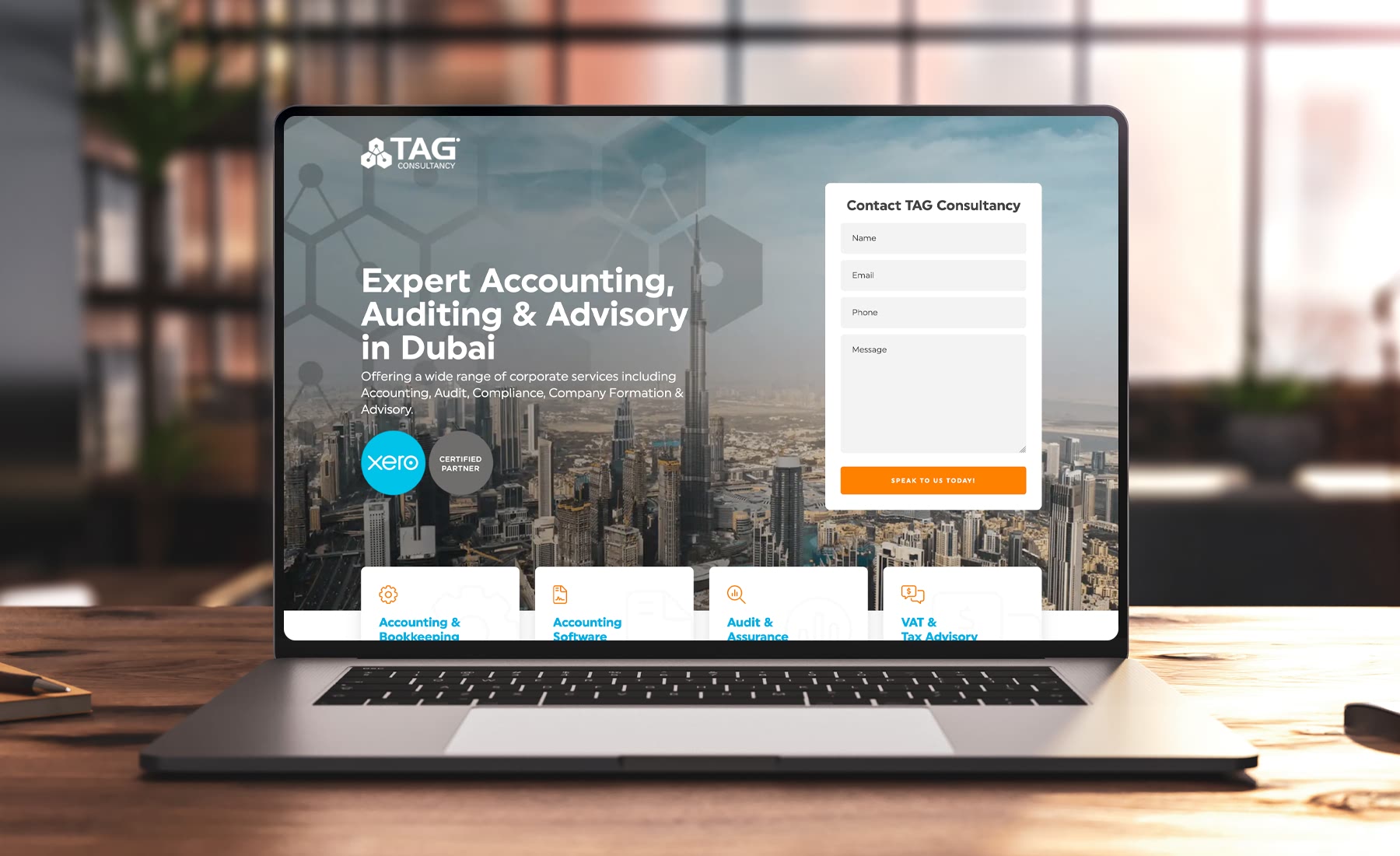 Accounting in Dubai - Bespoke Landing Page