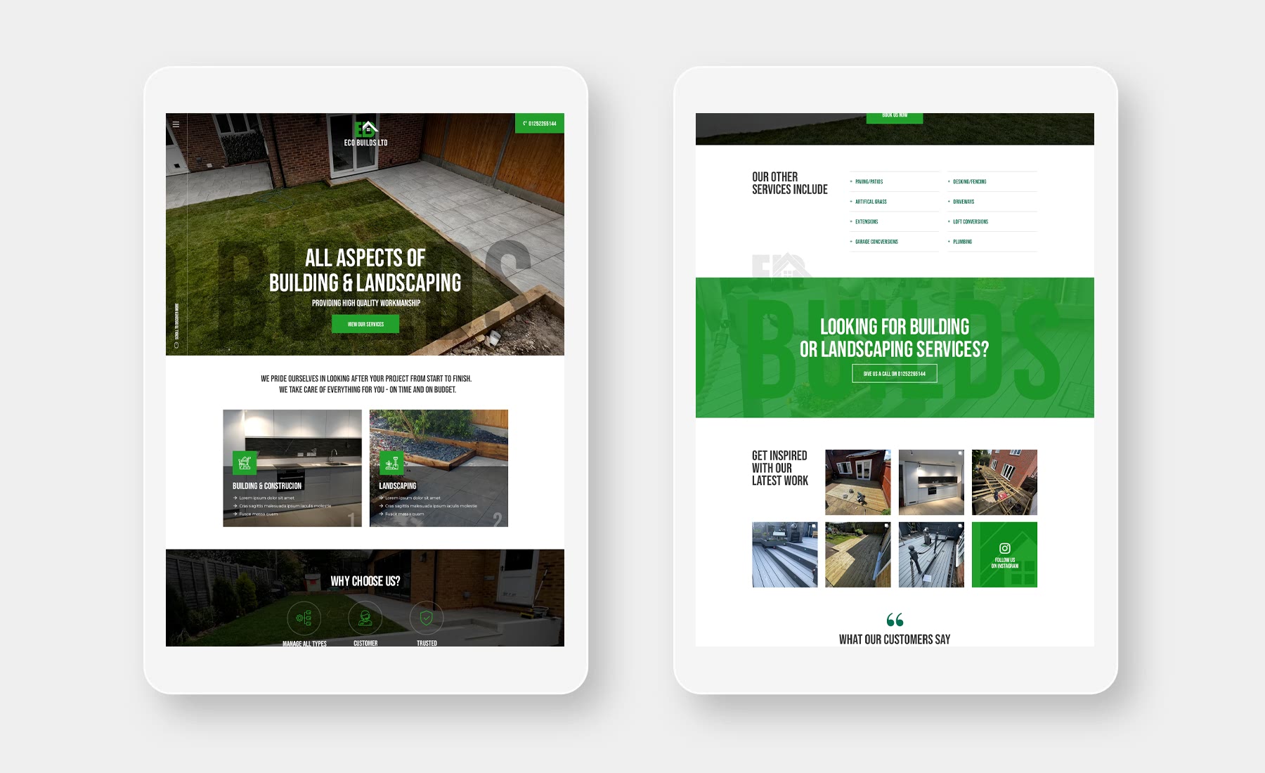 Construction Brochure Website