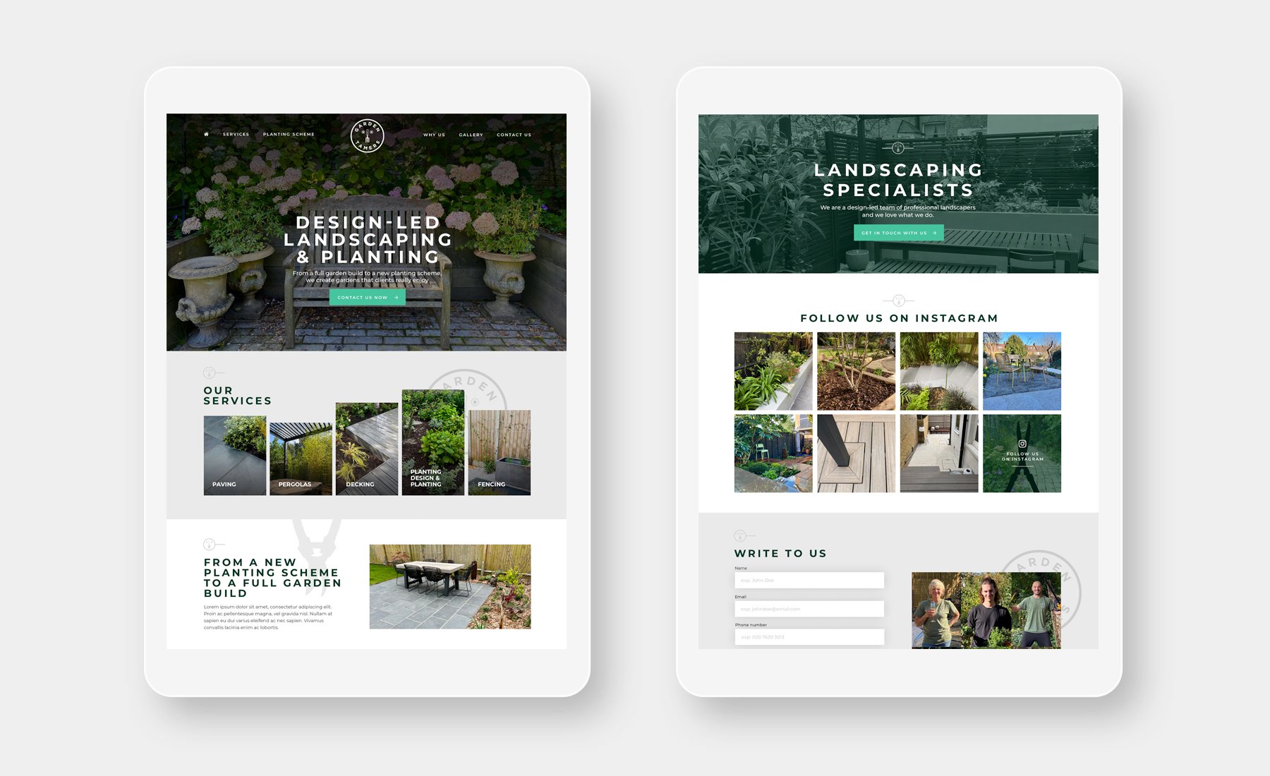 Gardening One Page Website
