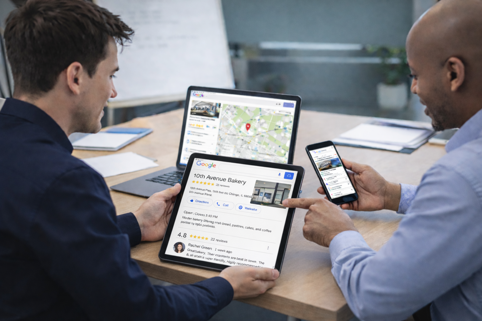 Laptop with open google search