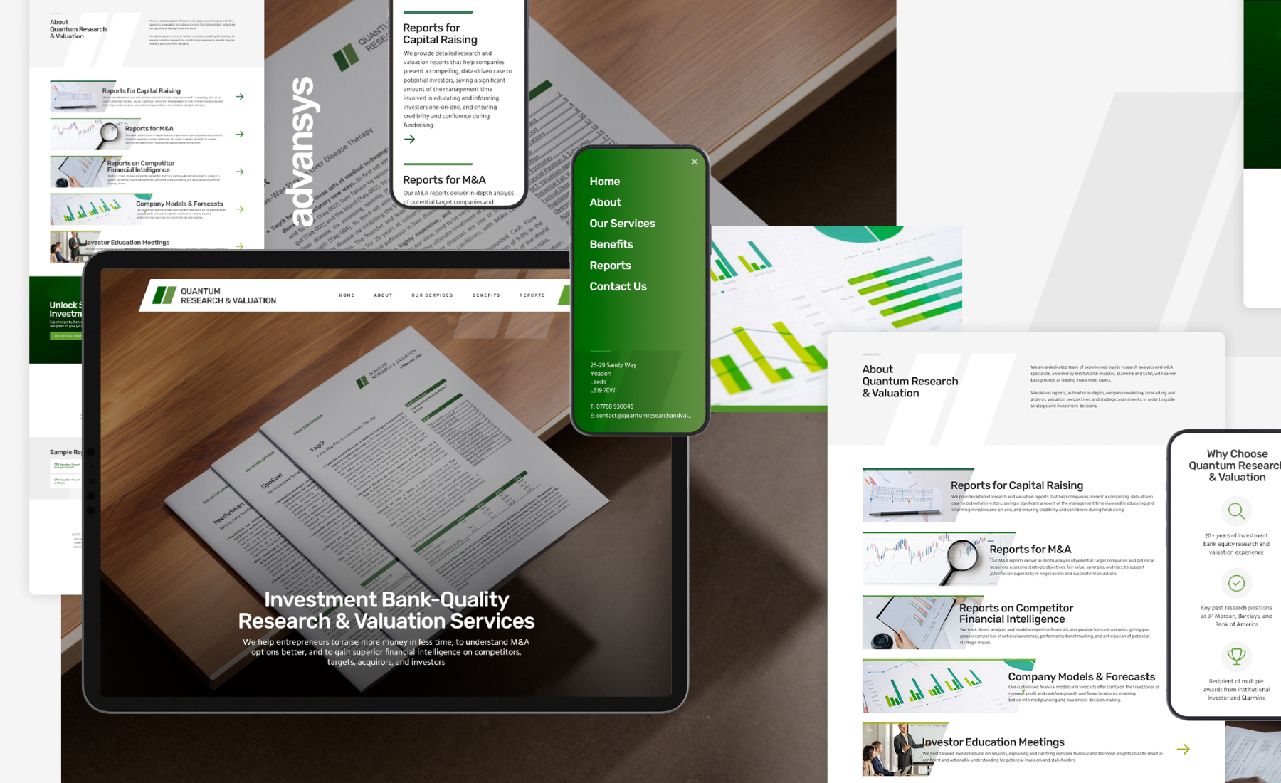 Professional Website Design for Quantum Research & Valuation in Leeds